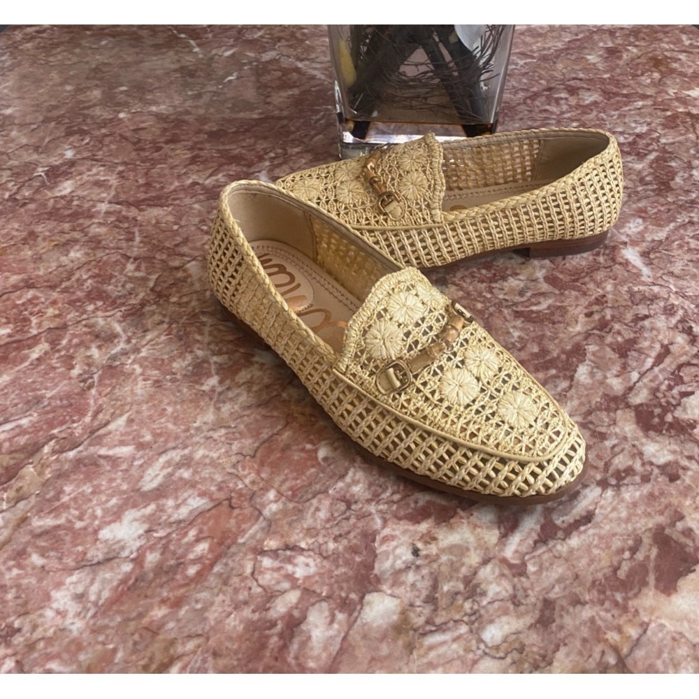 Sam Edelman Women's‎ Lowell Natural/Raffia Loafers Size 6.5 EUC! $160